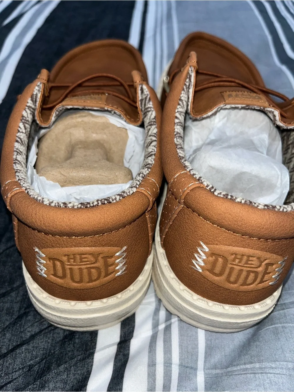 Hey Dude children Slip-On Loafers in Cognac Brown